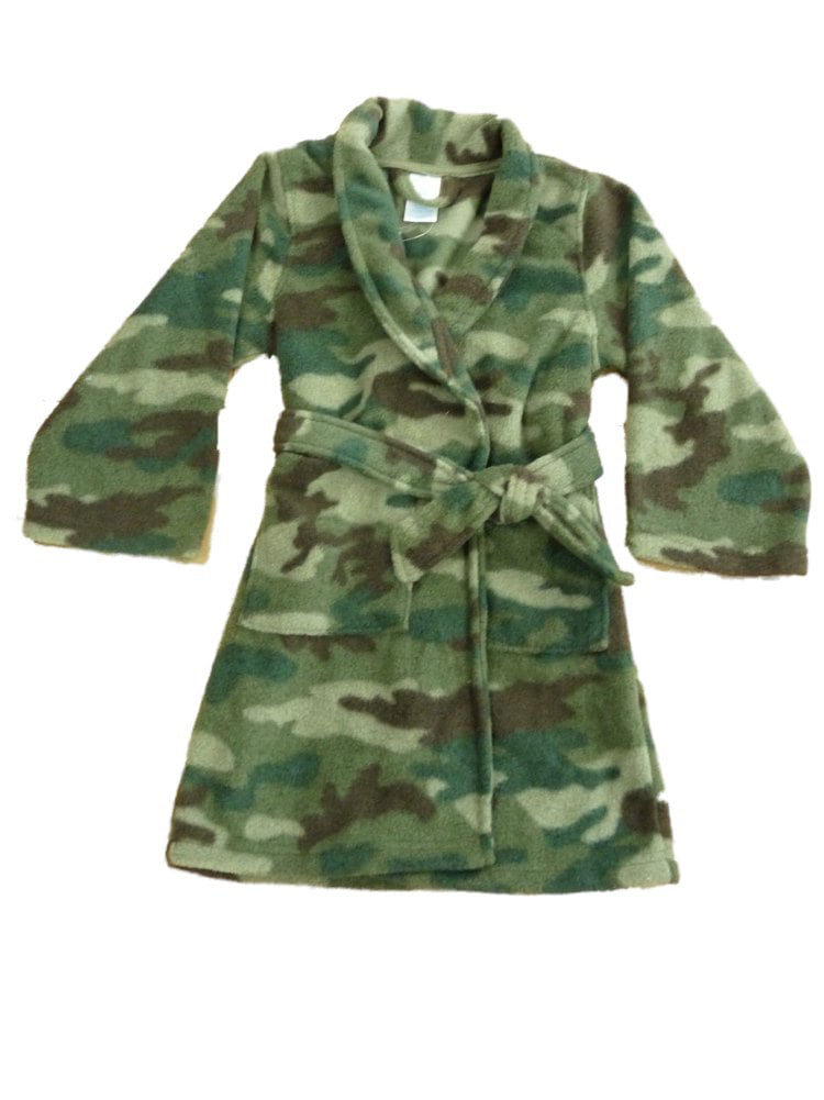 Komar Kids Boys Camouflage Camo Luxe Fleece Bathrobe Robe