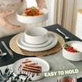 thumbnail image 5 of Vesteel 16 Pieces Dinnerware Sets, Premium Stoneware Dishes Set for 4, Speckled Plates and Bowls Set for Home Restaurant, Microwave and Dishwasher Safe - Off-white, 5 of 10