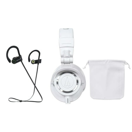 Audio Technica ATH-M50XWH Over Ear Pro Studio Monitor White Headphones+ (Best Studio Monitors Over 1000)