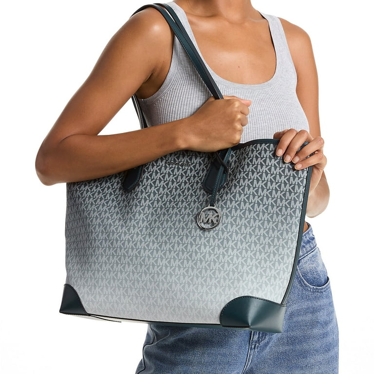 Eva Large Ombré Signature Logo Tote Bag in DRAGONFRUIT  Michael Kors Eva Large Ombré Signature Logo Tote Bag With Removable Pouch main image 1