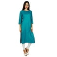 thumbnail image 2 of Bimba Women Custom Kurta Designer Kurti 3/4 Sleeve Formal Casual Tunic Blouse, 2 of 7