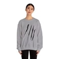 thumbnail image 4 of Effete Feline Claw Marks Scratch Unisex Heavy Blend™ Crewneck Sweatshirt, 4 of 11