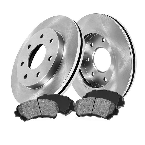 Callahan Brake Parts Brake Kit for Ford F-150 2004-2008, Lincoln Mark LT 2006-2008 Front Replacement Brake Rotors with Metallic Brake Pads EBYK001274
