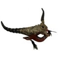 thumbnail image 2 of Krampus Devil Mask - Horns - Feather Earrings - Costume Accessory - Adult Teen, 2 of 2