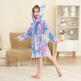 thumbnail image 3 of BZSMCE Bathrobes Belt Hooded Palm Paradise Creative Pattern, 3 of 8
