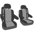 thumbnail image 3 of CalTrend Center Captain Chairs O.E. Velour Seat Covers for 2021-2022 Toyota Sienna - TY589-05RR Sandstone Premier Insert with Classic Trim, 3 of 3