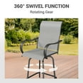 thumbnail image 3 of MRUAKA Outdoor Swivel Bar Stool Collection Kids High Back Weather-Resistant - Set of 2, Light Gray, 3 of 7