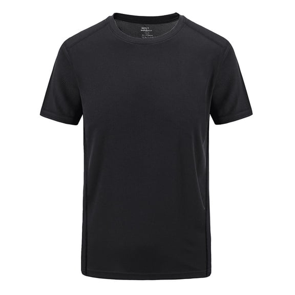 Multi Color Athletic Crew Neck T Shirt for Men, Lightweight Short Sleeve Sport Top, Sweat Resistant Fabric for Cycling Hiking Summer Outfits L L
