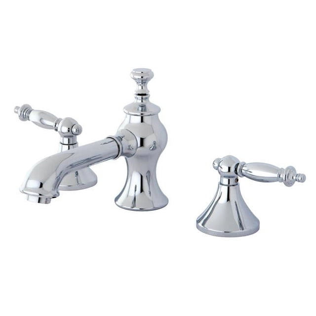 Kingston Brass KC7061TL Robinet de Lavabo à Large Diffusion avec Bonde en Laiton, Chrome Poli