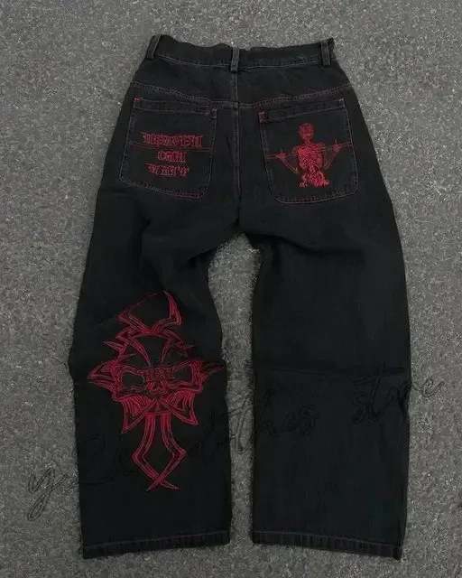 KASHIKO カシコ Embroidered Nonfade Denim Pants MUSINSA | KASHIKO Embroidered Nonfade Denim Pants - Blue