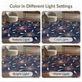 thumbnail image 7 of ODIKA 6'x9' Washable Area Rug Easy Care, Non-Shedding, Fish Bass Motif Distressed Badge Border Stars Vintage Fishing Refined Structured for Queen Size Bedroom Under Bed Master Suite, 7 of 7