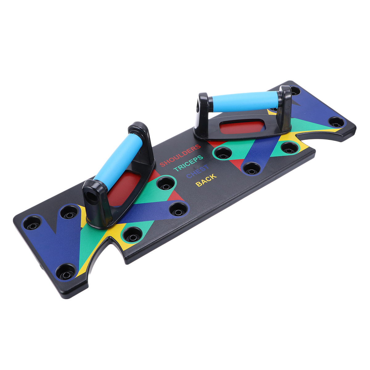 welltop Push Up Rack Board 9 in 1 Foldable Push Up Training System Colour Coded Body Building Stands Board with 2 Sweat-absorbent Towels Exercise Shoulder Back Triceps Chest Muscles