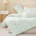 thumbnail image 3 of Exclusivo Mezcla 2-Piece Floral Twin Comforter Set, Microfiber Bedding Down Alternative Comforter for All Seasons with 1 Pillow Sham, Light Green, 3 of 6