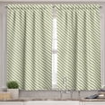 thumbnail image 2 of Ambesonne Retro Valance & Curtain, Bias Green Stripes, 55"x30", Jade Green and Cream, 2 of 6