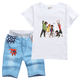 thumbnail image 3 of Big Hero 6 Baymax - Camiseta de verano para niños, niñas, mujeres y hombres, pantalones vaqueros de moda con dibujos animados, conjuntos de ropa informales y cómodos, 3 of 5