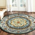 thumbnail image 3 of Ox Bay Elisa 4' Round Blue/Black Floral Medallion Indoor Area Rug, 3 of 7