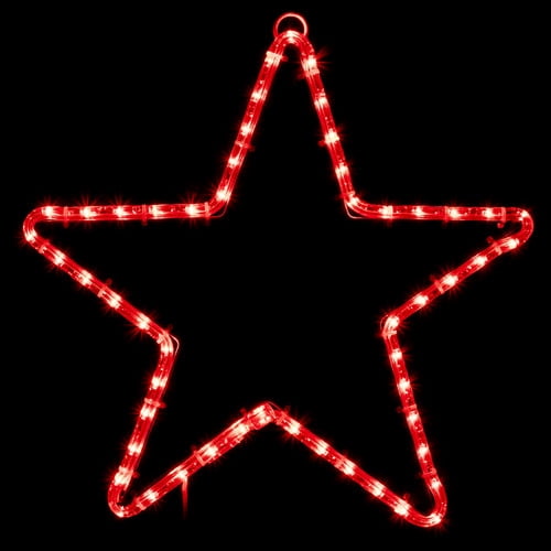 Brilliant Brand Lighting LED Rope Light Patriotic Star Decoration - 3 Pack - Lighted Signs - Red, Cool White, and Blue - 16 Inch