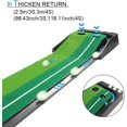 Putting Green Mat with Auto Ball Return System 2 Holes / 2 Sizes Golf
