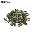 thumbnail image 3 of 100Pcs Pinch Clip Clasp, 5 x 7mm Pinch Clip Pendant Bail Connector Metal Pinch Bail for Pendants Jewelry Making DIY Craft, Retro Cyan, 3 of 5