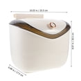 thumbnail image 2 of HONITANO Hanging Kitchen Trash Can White Plastic Garbage Bin with Lid Space Saving Design for Home, 2 of 6