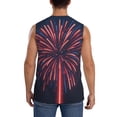 thumbnail image 4 of Fotbe Fireworks3 Men's Camiseta sin Mangas Estampada para Hombres, Playera Casual para Gimnasio, Entrenamiento, Playa-Large, 4 of 7