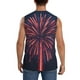 thumbnail image 4 of Fotbe Fireworks3 Men's Camiseta sin Mangas Estampada para Hombres, Playera Casual para Gimnasio, Entrenamiento, Playa-Large, 4 of 7