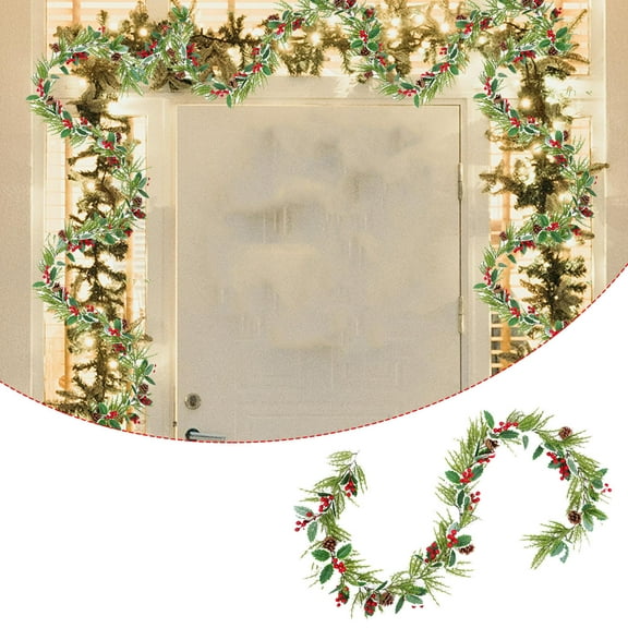 Garland Christmas Norfolk 5.9 Ft Artificial Faux Garlands For Indoor Home Decor Xmas Holiday
