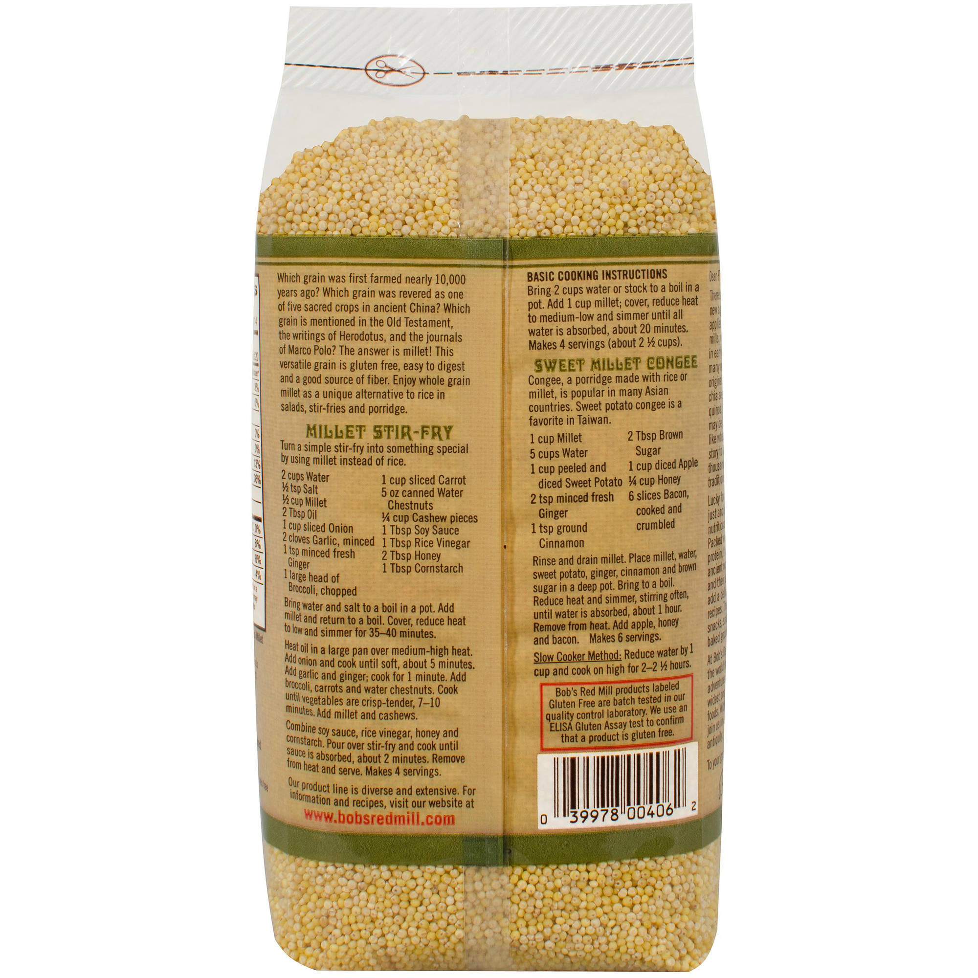 Bob's Red Mill Whole Grain Hulled Millet, 28 oz (Pack of 4) - image 2 of 3