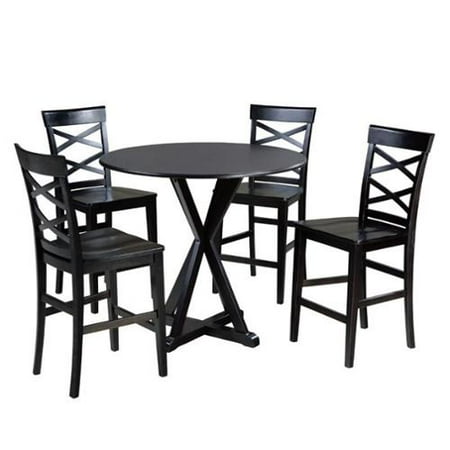 Ashley Berlmine 5 Piece Counter Height Dining Set in Espresso ...