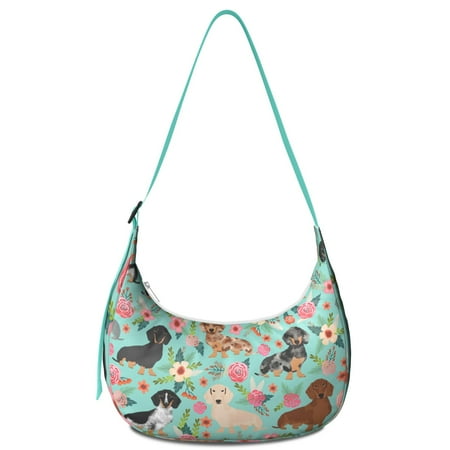 Nylon Crossbody for Women - Spacious Interior with Pockets Functional & Fashionable Artistic dog print Bone Whimsical Dog Cute puppy pattern Style Lightweight Bag
