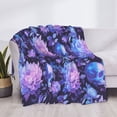 thumbnail image 4 of Throw Blanket for Couch, pink white Skull flower Super Soft Fuzzy Comfy Warm Throw Blanket, Cuteness Lightweight Cozy Plush Flannel Blanket & Throws for Sofa and Bed All Season, 4 of 5