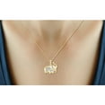 thumbnail image 3 of JewelersClub White Diamond Accent 14kt Gold-Plated Elephant Pendant, 18", 3 of 4