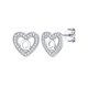 thumbnail image 1 of Pendientes de corazón de plata esterlina Silvora con Letra Q Joyería hipoalergénica, 1 of 8
