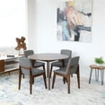 thumbnail image 3 of Daenerys Modern Solid Wood Walnut Kitchen & Dining Room Table and Chairs for 4, 3 of 6