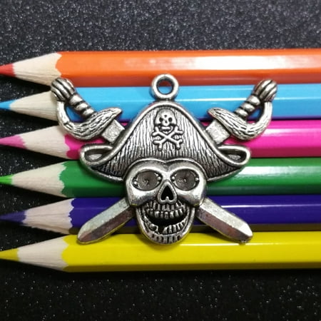 Silver Sword Hawaii - 3 PCS - Pirate Sword Punk Silver Charm Pendant C0221