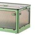 thumbnail image 2 of Clothes Storage Box Clear Transparent 4 Way Opening Bottom Pulley Design Plastic PET Storage Container for Home Brown Green Medium 47.5x35.5x24, 2 of 3