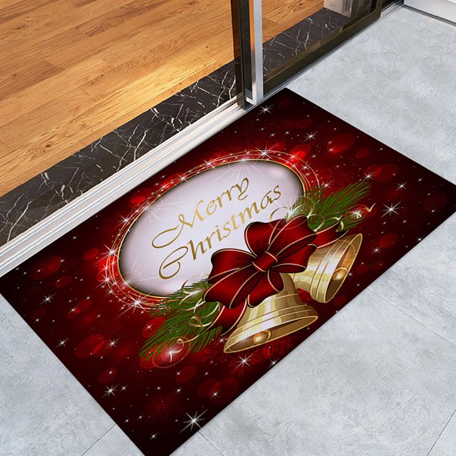 RKSTN Area Rug Merry Christmas Welcome Doormats Indoor Home Carpets Decor 40x60CM Non Slip Home Decor Door Mat