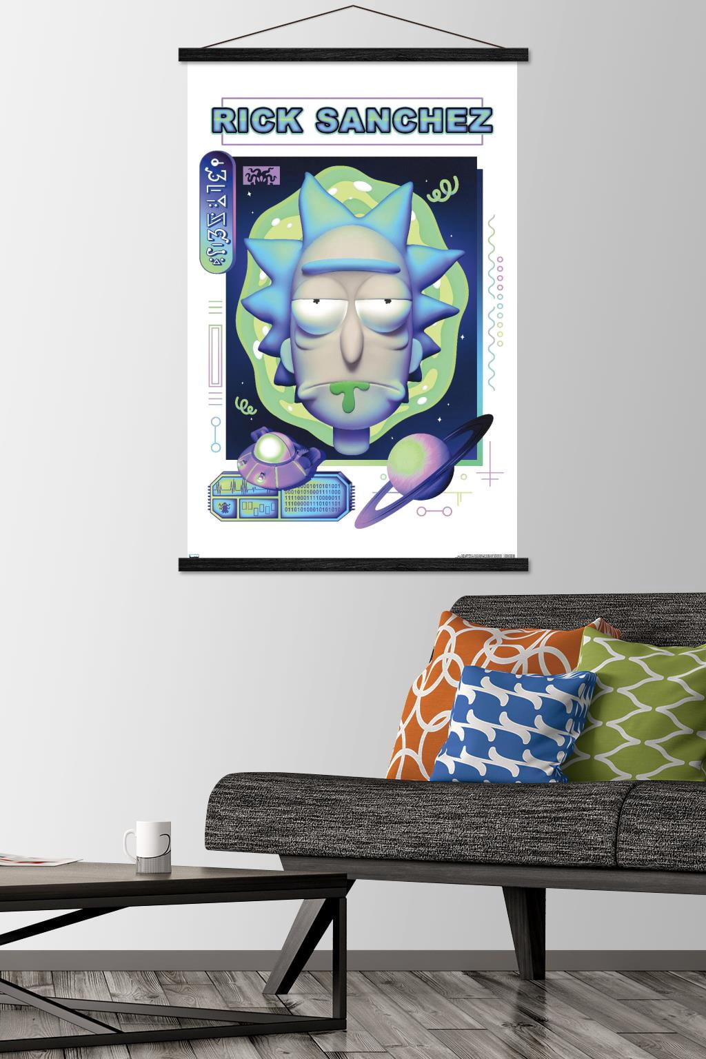 Rick and Morty - Rick Sanchez Wall Poster with Magnetic Frame, 22.375" x 34"
