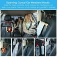 thumbnail image 4 of OTOSTAR Car Hooks, Handmade Bling Diamond Car Headrest Hangers Organizer Universal Auto Hooks Car Seat Hooks for Vehicle Car, 2 Pack (Red), 4 of 5