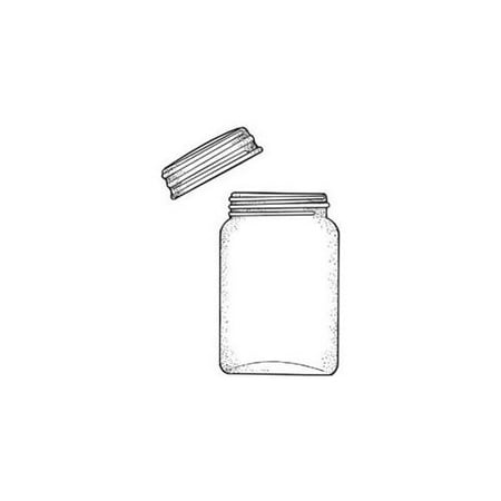 Sarasota Stamps SSG-3208 Mounted Rubber Stamp Large Jar-Lid