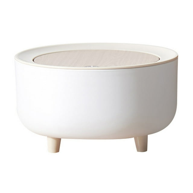 FRCOLOR Small Trash Cans 1pc Desktop Pressing Type Garbage Can Creative Trash Can Rubbish Bin with Lid,7.68"X7.68"X4.33"