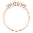 thumbnail image 5 of 0.4 ct Brilliant Round Cut Natural Morganite 18K Rose Gold Stackable Band SZ 10.75, 5 of 6
