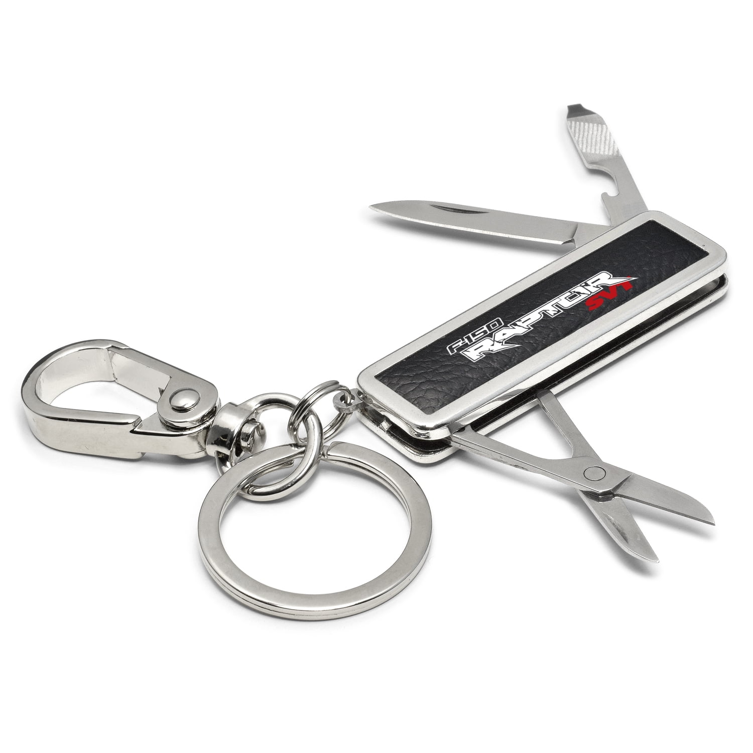 Ford F150 FX4 Off Road Black Leather Strap Key Chain Keychain Key-ring Key