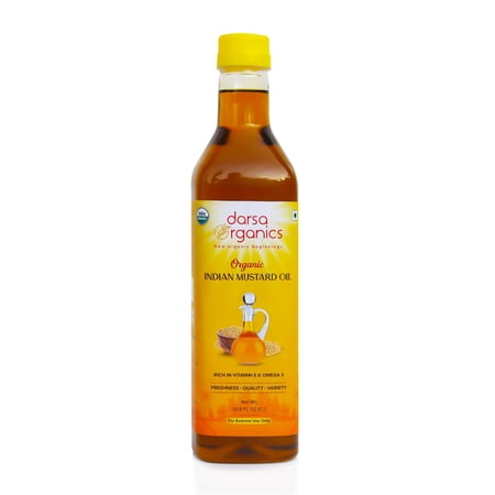 Darsa Organics Indian Mustard Oil in 33.8 fl oz Bottle  USDA Organic  Non-GMO