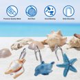 thumbnail image 5 of FITNATE 12pcs Beach Star Shower Curtain Resin Hooks Stainless Steel for Bathroom Decorative, 5 of 6