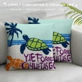 thumbnail image 3 of Life is Better at The Beach Soft Throw Pillow Cover Cushion Cover Decor for Sofa Couch Bed  Beach House Life Gifts, Housewarming Gift, 3 of 5