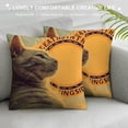 thumbnail image 3 of Orinice Cute Cat Graphic Decorative Throw Pillow Cover for Home Couch Living Room Bed Sofa - Short Plush Material - Invisible Zipper Design - Pack of 1 20x20in, 3 of 5