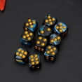 thumbnail image 4 of 10 piezas de cubo transparente de seis lados de 12 mm con esquinas redondas, juegos de mesa portátiles, negro y azul, 4 of 5
