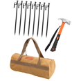 thumbnail image 3 of S SERENABLE Heavy Duty Camping Ground Pegs Set with Tool Portable Multipurpose for Snowfields Accessory 8 Flat Head Anchors Storage Bag 30cm, 3 of 9