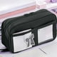 thumbnail image 5 of Organizador de estuche para lápices de gran capacidad – negro o rosa, bolsa de almacenamiento con 65 ranuras y 5 compartimentos, cremallera duradera, bolsa ligera de maquillaje de viaje, 5 of 6